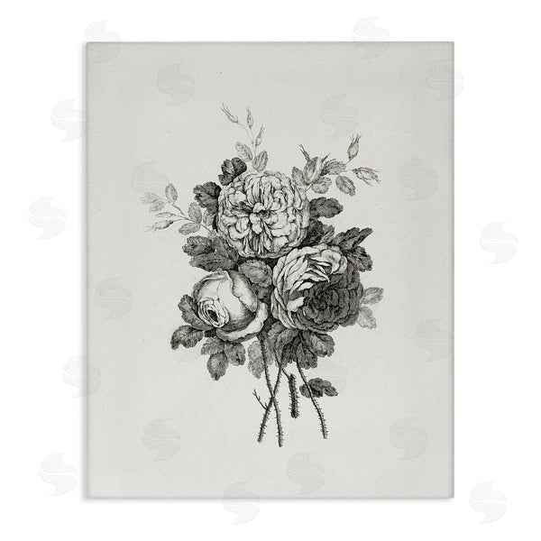 stupell industries Lettered and Lined | Mixed Monochrome Flowers