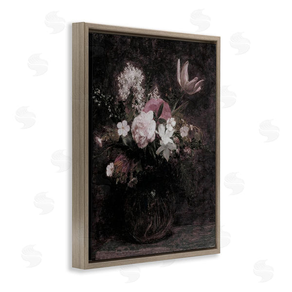Stupell Industries Lettered And Lined | Mixed Shadowed Flower Bouquet