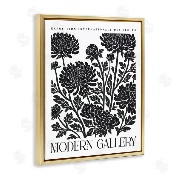 Stupell Industries Lettered And Lined | Modern Chrysanthemum Blooms