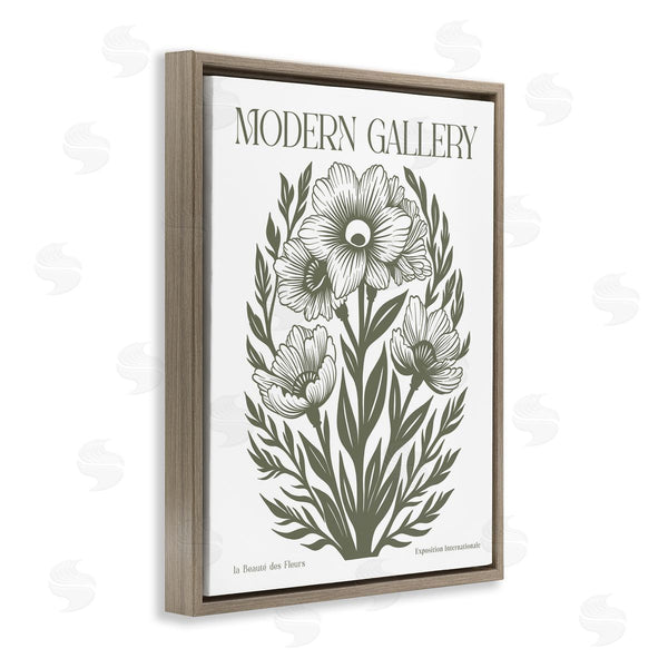 Stupell Industries Lettered And Lined | Modern Gallery Green Florals