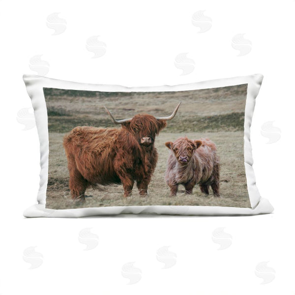 Stupell Industries Lettered And Lined | Mom & Baby Cow Printed Throw Pillow