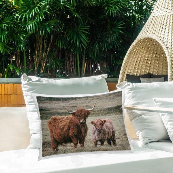Stupell Industries Lettered And Lined | Mom & Baby Cow Printed Throw Pillow
