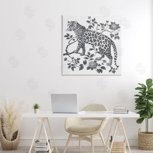 Stupell Industries Lettered And Lined | Monochrome Detail Leopard Wall Art