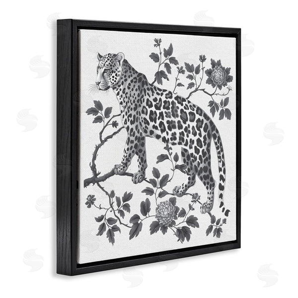 Stupell Industries Lettered And Lined | Monochrome Detail Leopard Wall Art