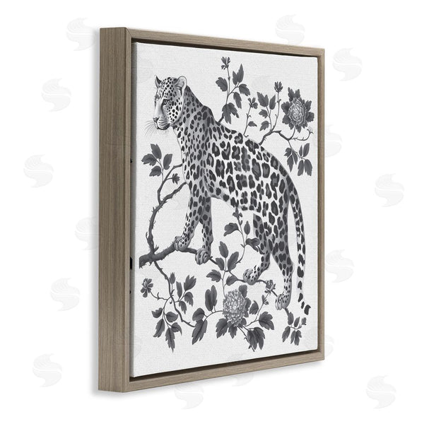 Stupell Industries Lettered And Lined | Monochrome Detail Leopard Wall Art