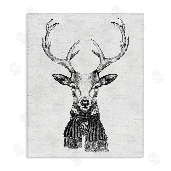 stupell industries Lettered and Lined | Monochrome Holiday Deer