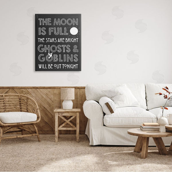 Stupell Industries Lettered And Lined | Moon & Full Stars Phrase Wall Art