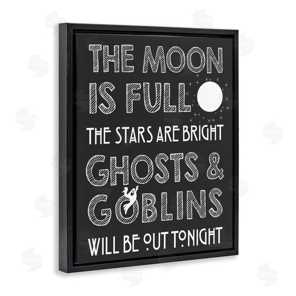 Stupell Industries Lettered And Lined | Moon & Full Stars Phrase Wall Art