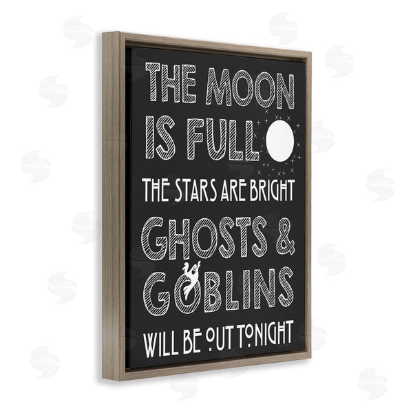 Stupell Industries Lettered And Lined | Moon & Full Stars Phrase Wall Art