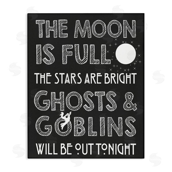 stupell industries Lettered and Lined | Moon & Full Stars Phrase Wall Art