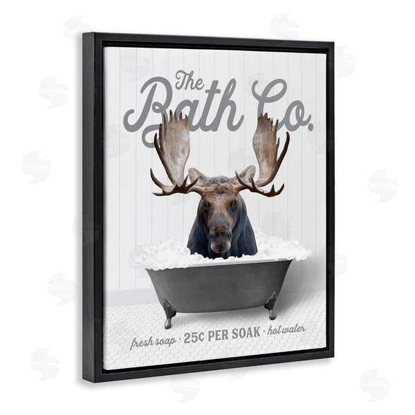 Stupell Industries Lettered And Lined | Moose In Bubble Bath Wall Art