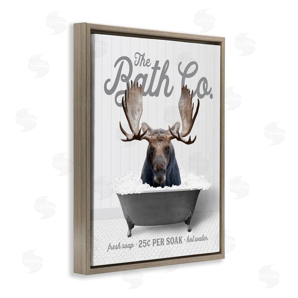 Stupell Industries Lettered And Lined | Moose In Bubble Bath Wall Art