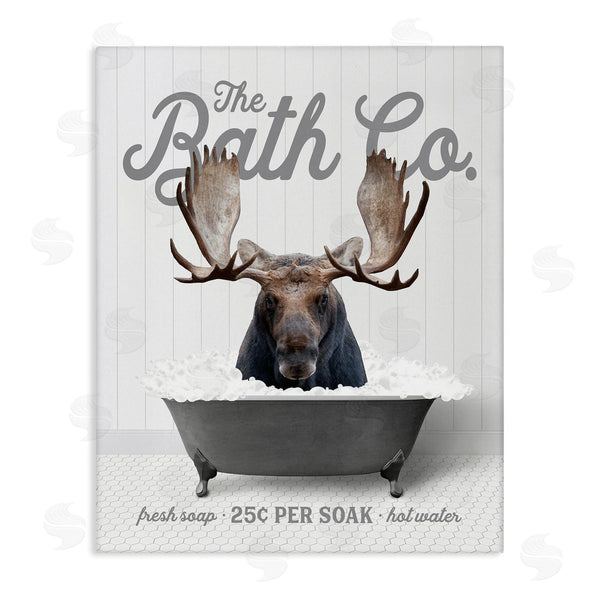 stupell industries Lettered and Lined | Moose in Bubble Bath Wall Art
