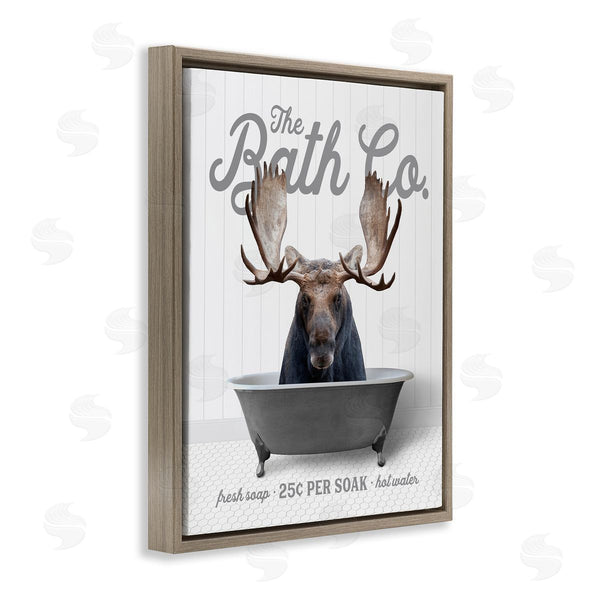 Stupell Industries Lettered And Lined | Moose In Tub Wall Art