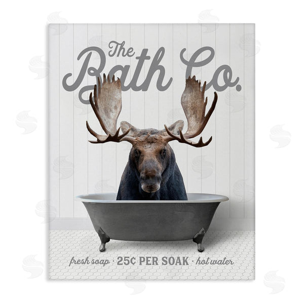 stupell industries Lettered and Lined | Moose in Tub Wall Art