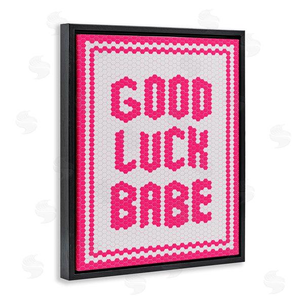 Stupell Industries Lettered And Lined | Mosaic Good Luck Babe