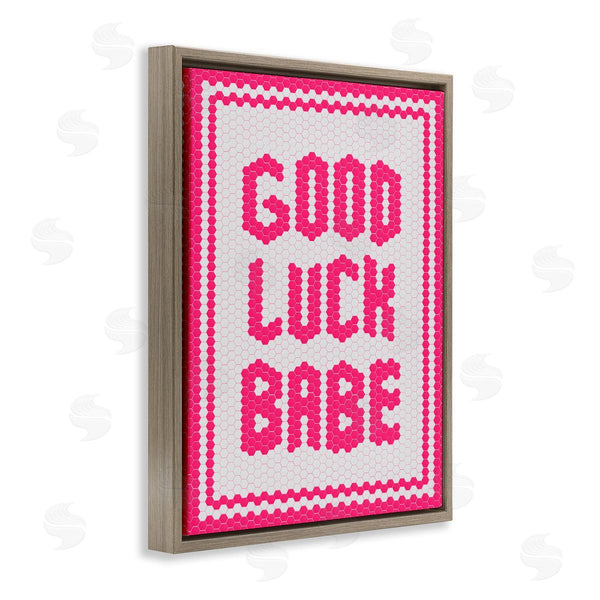 Stupell Industries Lettered And Lined | Mosaic Good Luck Babe