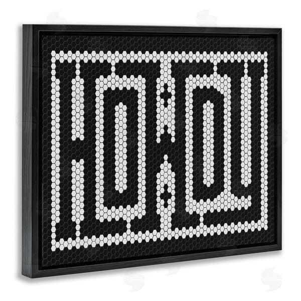Stupell Industries Lettered And Lined | Mosaic Style Howdy In Black