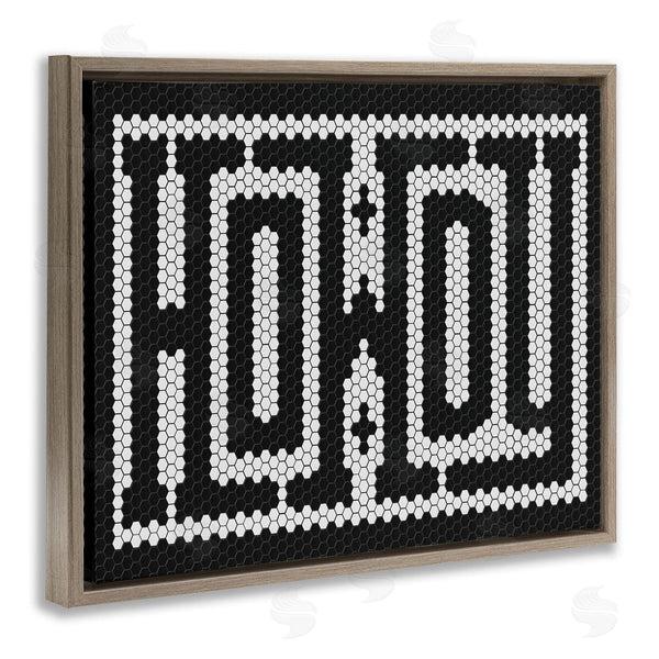 Stupell Industries Lettered And Lined | Mosaic Style Howdy In Black