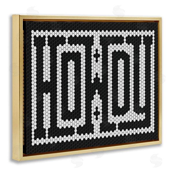 Stupell Industries Lettered And Lined | Mosaic Style Howdy In Black