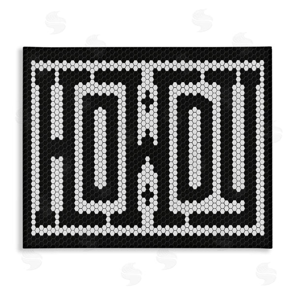 stupell industries Lettered and Lined | Mosaic Style Howdy in Black