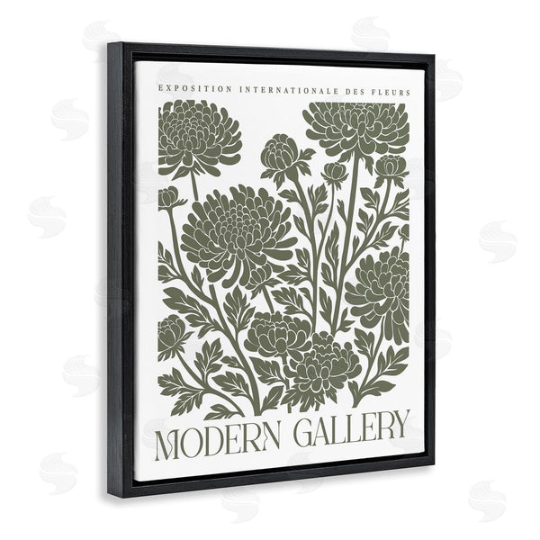 Stupell Industries Lettered And Lined | Moss Green Floral Gallery