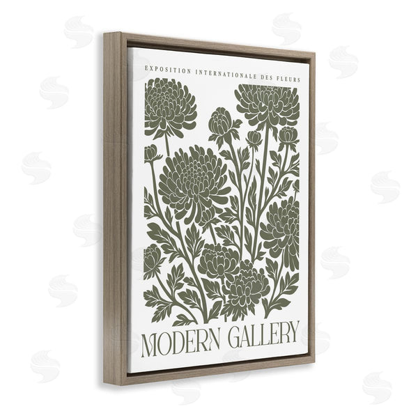 Stupell Industries Lettered And Lined | Moss Green Floral Gallery