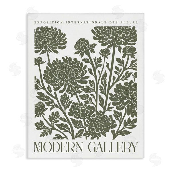 stupell industries Lettered and Lined | Moss Green Floral Gallery