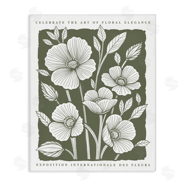 stupell industries Lettered and Lined | Moss Hued Florals