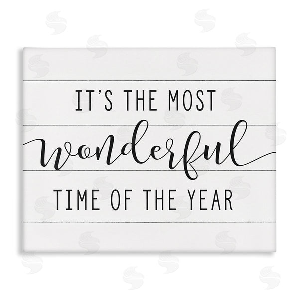 stupell industries Lettered and Lined | Most Wonderful Time Rustic Chic