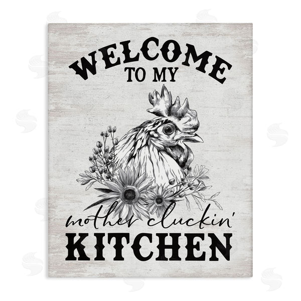 stupell industries Lettered and Lined | Mother Cluckin' Kitchen Phrase Wall Art