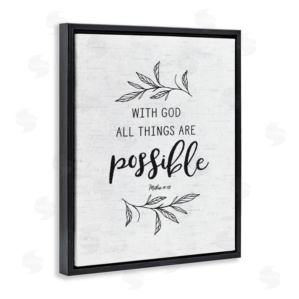 Stupell Industries Lettered And Lined | Motivational Scripture Verse Phrase Botanical Leaf Sprigs Wall Art