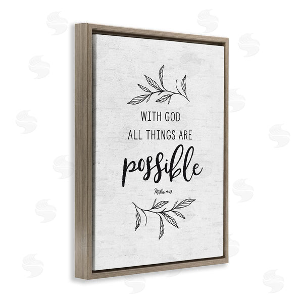 Stupell Industries Lettered And Lined | Motivational Scripture Verse Phrase Botanical Leaf Sprigs Wall Art