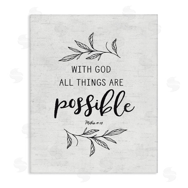 stupell industries Lettered and Lined | Motivational Scripture Verse Phrase Botanical Leaf Sprigs Wall Art