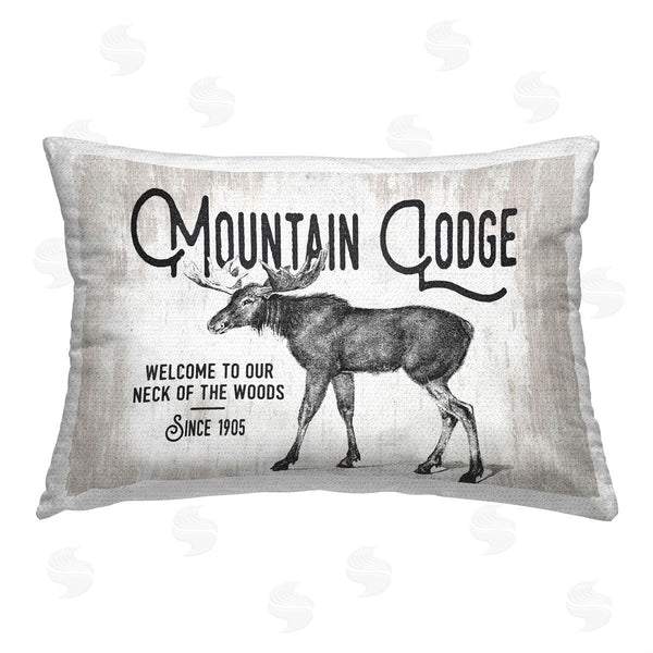 Stupell Industries Lettered And Lined | Mountain Lodge Moose