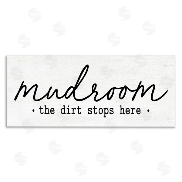 Stupell Industries Lettered And Lined | Mudroom Script Dirt Stops Here Wall Art