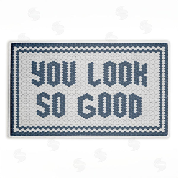 stupell industries Lettered and Lined | Muted You Look So Good Plush Bath Mat