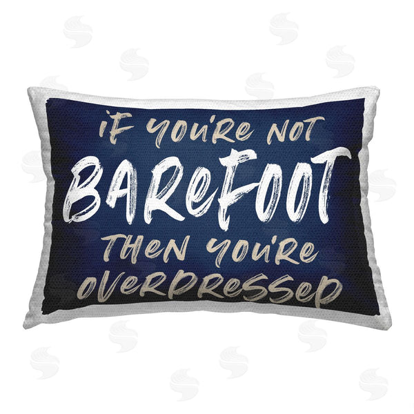Stupell Industries Lettered And Lined | Nautical Barefoot Phrase Printed Throw Pillow