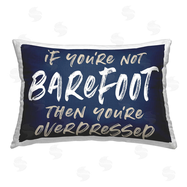 stupell industries Lettered and Lined | Nautical Barefoot Phrase Printed Throw Pillow