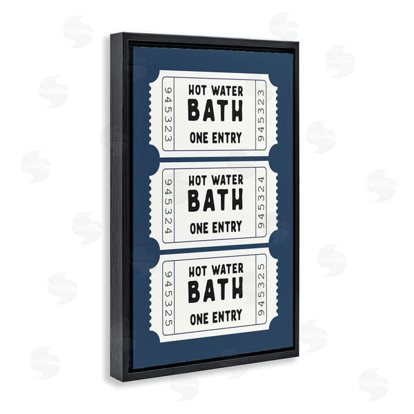 Stupell Industries Lettered And Lined | Navy Bath Ticket Stubs
