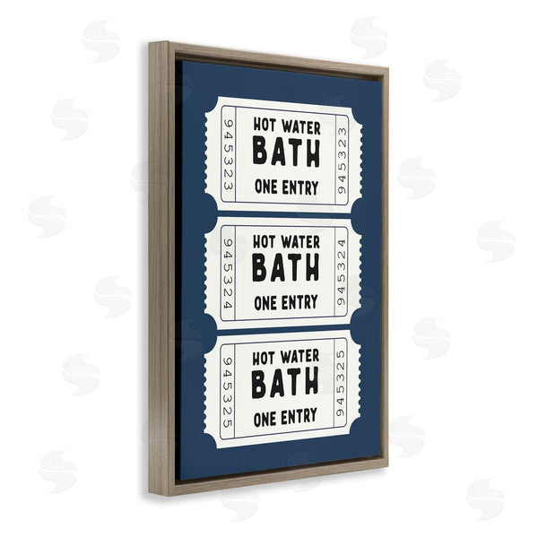 Stupell Industries Lettered And Lined | Navy Bath Ticket Stubs