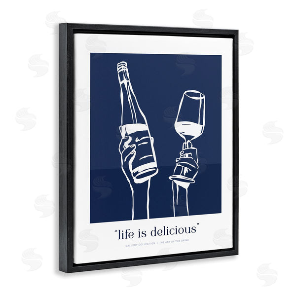 Stupell Industries Lettered And Lined | Navy Life Is Delicious