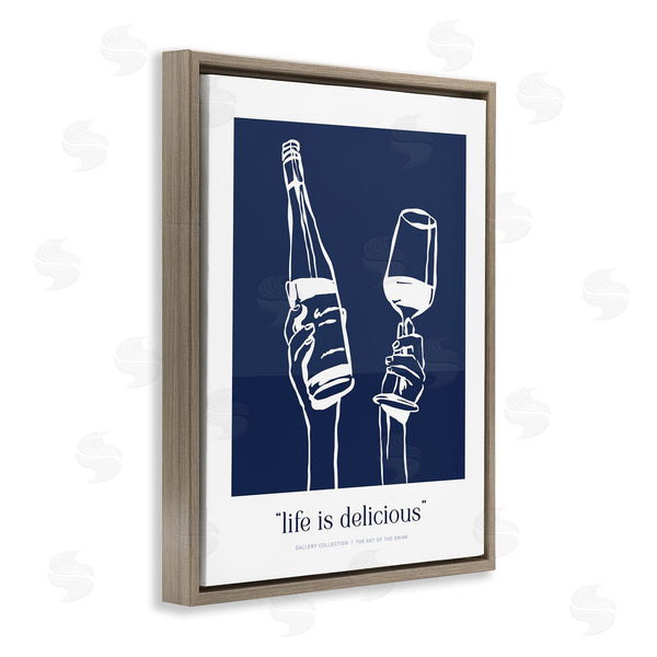 Stupell Industries Lettered And Lined | Navy Life Is Delicious