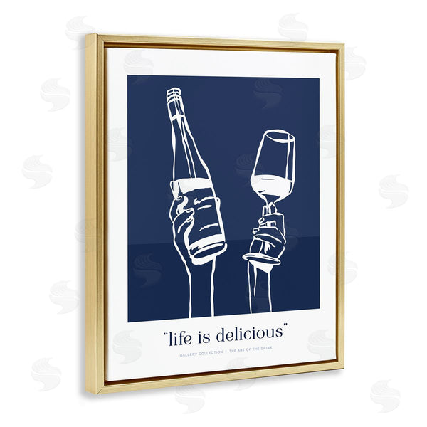 Stupell Industries Lettered And Lined | Navy Life Is Delicious