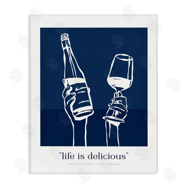 stupell industries Lettered and Lined | Navy Life Is Delicious