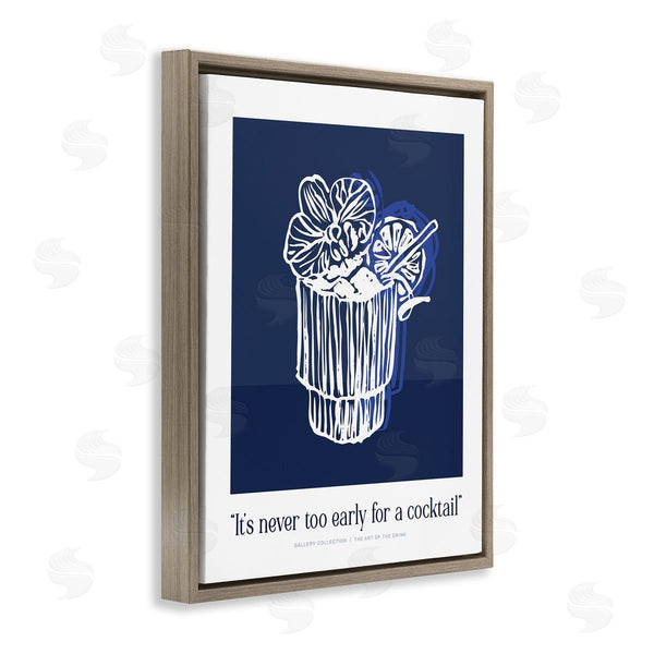 Stupell Industries Lettered And Lined | Never Too Early Drink