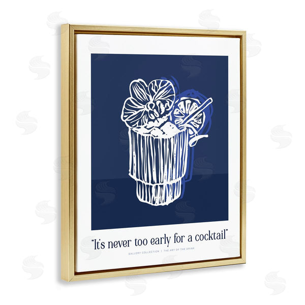 Stupell Industries Lettered And Lined | Never Too Early Drink