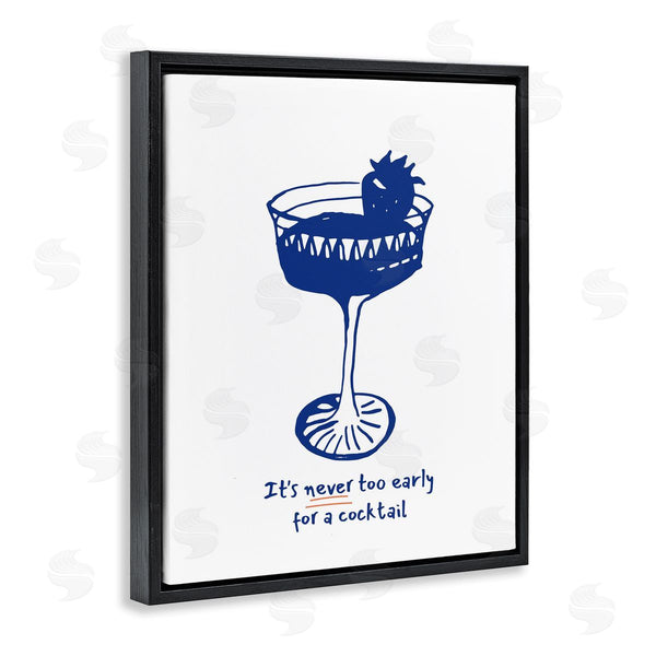 Stupell Industries Lettered And Lined | Never Too Early For Cocktail