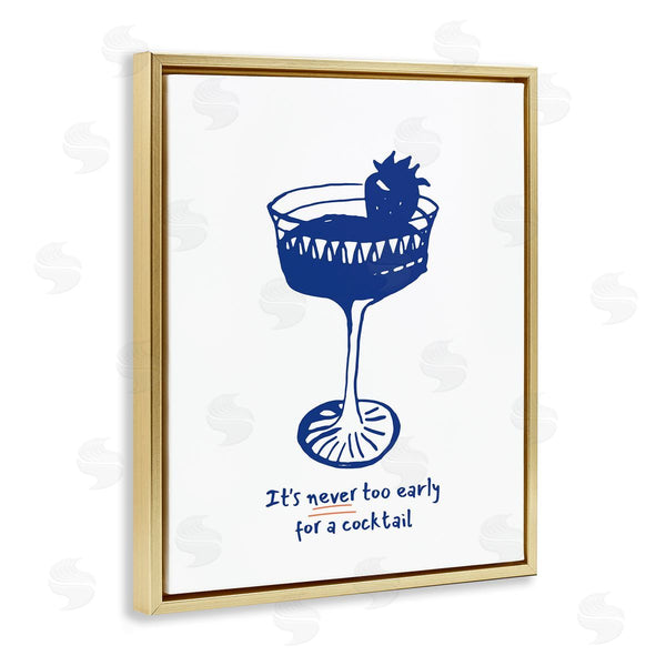Stupell Industries Lettered And Lined | Never Too Early For Cocktail