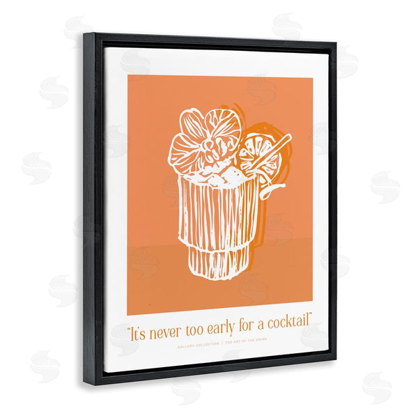 Stupell Industries Lettered And Lined | Never Too Early For Cocktail